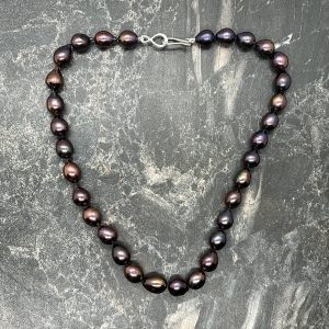 Chocolate Peacock Teardrop Pearls